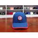 New Design Blue and red 6panel custom embroidery patches logo sports hats caps