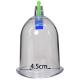 Plastic Vacuum Curve Shape Hijama Cup Class I ABS Material from CHIMEI 118-L150 4.5cm