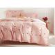Cute Embroidered Modern Duvet Covers / Shams 4 Pcs 100% Cotton For Home