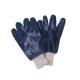 7-11 Blue Nitrile Coated Work Gloves with Heavy Duty Knit Wrist Cuff N5100-J/5100-I