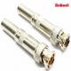 CCTV Male Straight BNC Cable Connector , BNC Solder Connector Copper Zinc Material