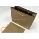 Company Logo Personalized Brown Gift Bags For Business Gold Hot-Stap Foil Logo