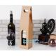 Wine Packing Kraft Paper Bag with Twist Handle,Eco-friendly cmyk gold color custom printing paper wine gift bag bagease