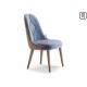 Upholstered Velvet Wood Dining Chair Commercial Furniture With Patterned Backrest