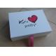 Wholesale customized cardboard magnet gift packing flat folding box with silk ribbon
