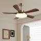 56-Inch Modern Ceiling Fan With Light 5 Blades Black / White For Living Room Remote Control Iron Body DC Motor