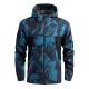 Blue Gray Camouflage Outdoor Windbreaker Jacket Mens Mountain Coats