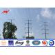 11kv 33kv Power Distribution Transformer Electric Steel Poles With Cross Arm