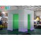 Inflatable Party Tent Oxford Cloth White And Green Inflatable Portable Photo Booth With Two Doors