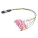0.9mm Fiber Optic Patch Cord OM4 12F MPO Male To LC Fan Out Cable