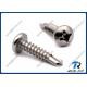 304/316/410/18-8 Stainless Steel Philips Pan Head Self-drilling Tek Screws
