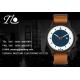 pu leather band cute double color dial fashion ladies watch with calendar