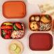 Silicone  Lunch Box Microwave Freezer And Dishwasher Safe Food Container With Compartments BPA Free Silicone Lunch Box