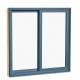 Wood Grain Aluminum Sliding Window Double Glazed Wind Resistance