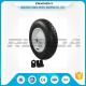 Super Elasticity Heavy Duty Rubber Wheels 4.00-8 , Rubber Caster Wheels Metal Rim