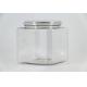 600ml 83.3cm Square Empty easy open Clear Pet Jars , transparent plastic jars