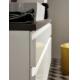 Customized White Lacquer Bathroom Vanity Modern Floating Storage Cabinet