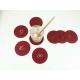 Chinese Element Wine Red Felt Coasters For Housewarming Accept Custom Size