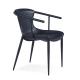 Modern Metal Wood 51x60x80cm Black Painted Dining Chairs