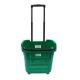Medium Duty Supermarket Accessories Green Hand Push Shopping Basket 75 Liter