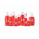 Red Personal Care Skin Care 280ml Plastic Cosmetic Bottles