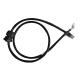 RJ45 Crystal Head Industrial Wire Harness Assembly CAT5E Black 790mm