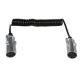 Precision 7 Pin Coiled Trailer Cable 24v N Type Metal Coiled Mains Cable ISO/TS1185