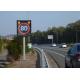 Traffic Fixed LED Speed Limit Signs Optical Performance Conforms To European Standard