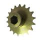 OEM Sand Casting Mold Parts Yellow Zinc Plated Cast Iron Sprocket For Seeder Parts
