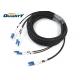 4 Core G657A1 Black OD5.0mm Armored Optical Cable LC/UPC-LC/UPC