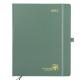 Custom Casebound Student Weekly Planner Green Leatherette Cover