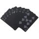 Silk Screen Printing Waterproof Plastic Playing Cards Black color Nontoxic