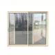 Aluminium Double Glass Sliding Door With Stainless Steel Security Mesh