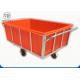 K1200L Rectangular Commercial Plastic Laundry Trolley On Wheels For Industry Moist Linen