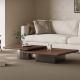 Walnut Wood Coffee Table Wood Top Square Coffee Table With Stainless Steel Base