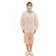 Breathable Disposable White Lab Coats , Non Woven Disposable Apron With Long Sleeves