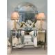 Venetian Style Mirrored Cabinet Table with Mirror Furniture Set
