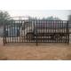 Low Carbon Steel Pipe Security Garrison Fence Panels Spear Top Steel Fence