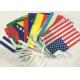 Polyester Bunting Flags Outdoor , 10*15cm Decorative International String Flags