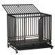 Metal Folding Foldable Pet Dog House With Removable Tray