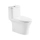 Round Bowl Elongated One Piece Toilets Dual Flush 0.9GPF