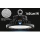 3 In 1 Dimmable UFO High Bay Warehouse Lighting Fixture With Black Color Shell