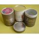 Complicated Food Grade Paper Tin Can / Tube Containers with Metal Bottom and Cap, PE Cap