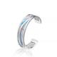 LBR051 Multi Pattern Silver Plated Cuff Bracelet For personal DIY Design
