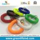 Elastic Promotional Gift Multicolors Plastic Wrist Coil W/Key Ring