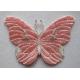 #3971 Pink/Sliver Butterfly Embroidery Iron On Applique Patch