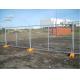 Hot Dipped Galvanized Temporary Chain Link Fence Panels Low Carbon Steel