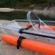 336 * 91 * 37CM Clear Plastic Kayak Polycarbonate Material 4 Paddlers Easy To