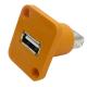 Female To Female USB 2.0/3.0 Coupler/Adapter With Panel Stop & Screw hole