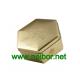 hexagonal shape gift tin packaging box with embossing